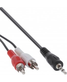 InLine Audio cable 2x RCA male / 3.5mm Stereo male 0.5m