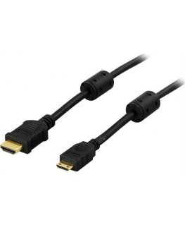 Deltaco HDMI-1056 HDMI кабель 5 m HDMI Type C (Mini) HDMI Тип A (Стандарт) Черный