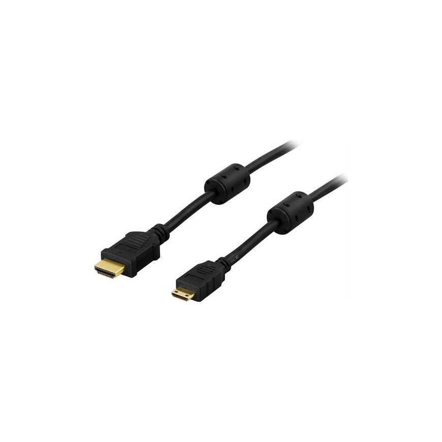 Deltaco HDMI-1056 HDMI кабель 5 m HDMI Type C (Mini) HDMI Тип A (Стандарт) Черный