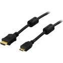 Deltaco HDMI-1056 HDMI cable 5 m HDMI Type C (Mini) HDMI Type A (Standard) Black Deltaco HDMI-1056 HDMI cable 5 m HDMI Type C (Mini) HDMI Type A (Standard) Black