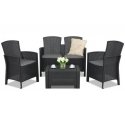 Garden furniture set Salemo 3 Seater Set grey Garden furniture set Salemo 3 Seater Set grey