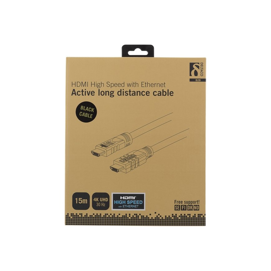 Deltaco HDMI-1150 HDMI cable 15 m HDMI Type A (Standard) Black – 2