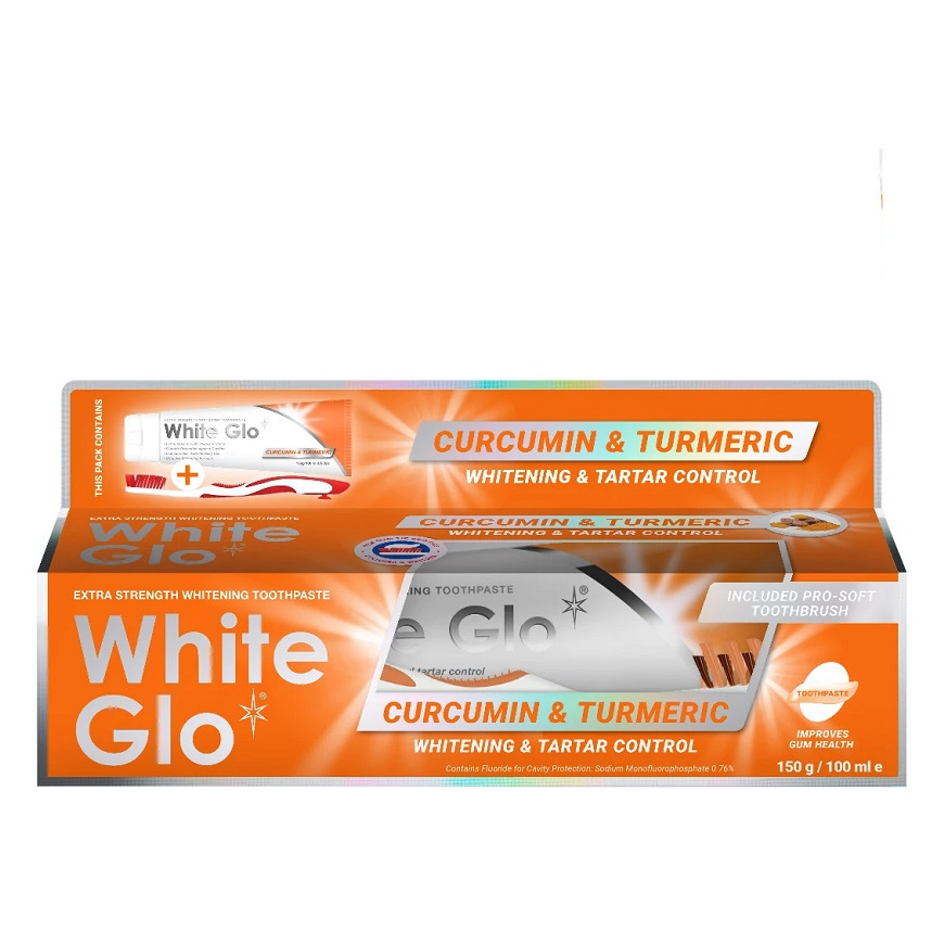 White Glo Curcumin & Turmeric Toothpaste whitening toothpaste with curcumin and turmeric 150g/100ml + toothbrush – 2