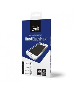 3MK HardGlass Max Screen Protector, Apple, iPhone 7 Plus, Tempered Glass, Clear/Black