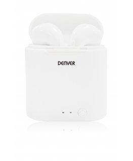 Denver TWE-36MK3 kõrvaklapid ja peakomplekt Kõrvaklapp Juhtmevaba Kõrvasisene Kõned/muusika Bluetooth Valge