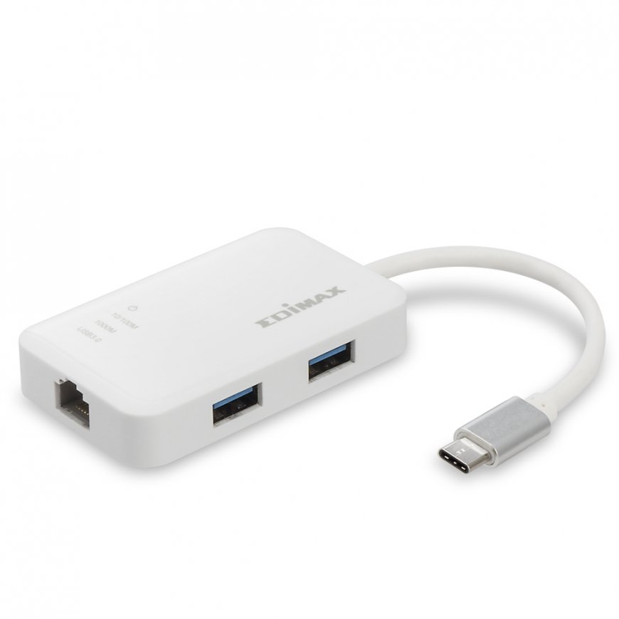 Edimax EU-4308 sülearvuti dokk ja pordireplikaator USB 3.2 Gen 1 (3.1 Gen 1) Type-C Valge