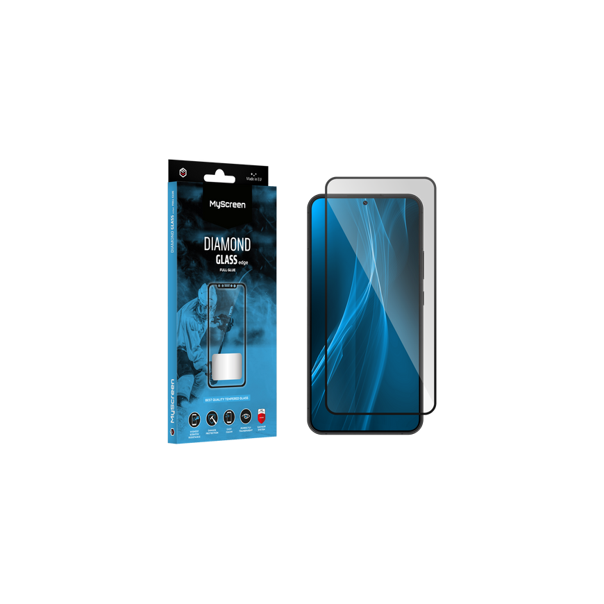 MyScreen DIAMOND GLASS LITE edge FULL GLUE juodas apsauginis stiklas Samsung Galaxy S22/S23