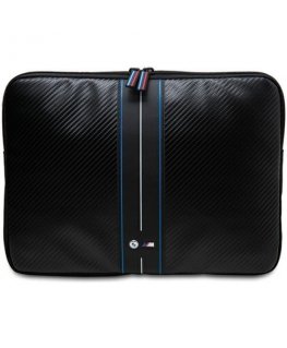 BMW Sleeve BMCS14COMSCAKL 14" czarny|black Carbon Blue Stripes
