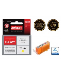 Activejet ACC-521YN tindikassett 1 tk Kokkusobiv High (XL) Yield Kollane