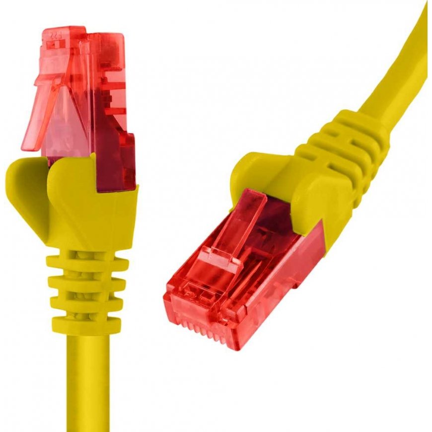 Spacetronik Cable RJ45 CAT 6 U/UTP AWG24 yellow 25m
