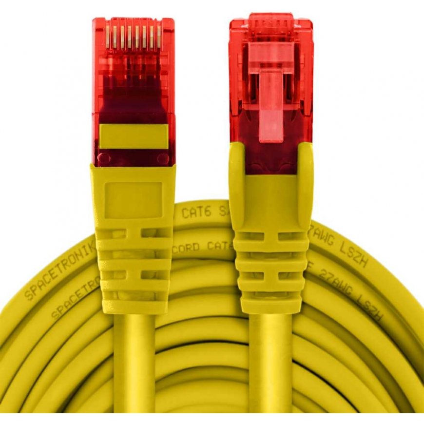 Spacetronik Cable RJ45 CAT 6 U/UTP AWG24 yellow 25m – 2