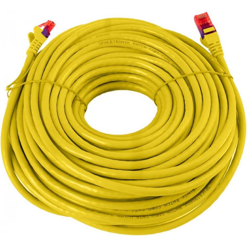 Spacetronik Cable RJ45 CAT 6 U/UTP AWG24 yellow 25m – 3