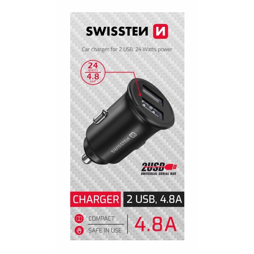 Swissten Car Charger 2x USB 4