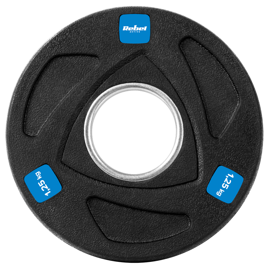 Gumuotų ketaus svarelių rinkinys 4x1.25kg, olimpinis atidarymas 51mm, REBEL ACTIVE – 5