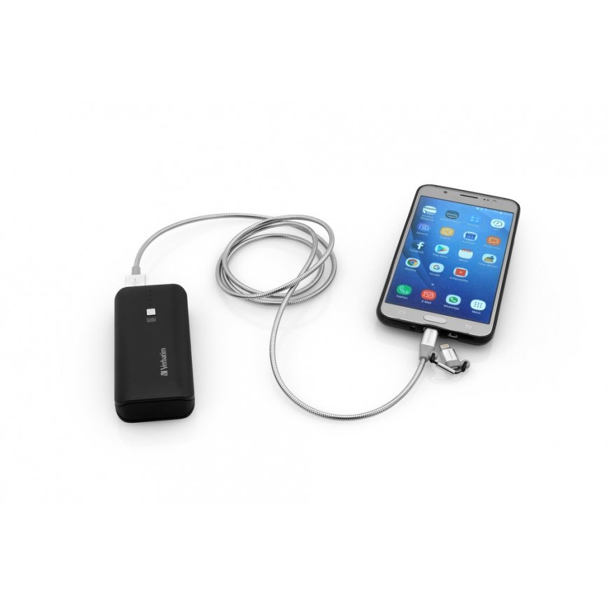 Verbatim 48869 USB kabelis 1 m USB A Micro-USB B/Lightning Alumīnijs, Pelēks – 4