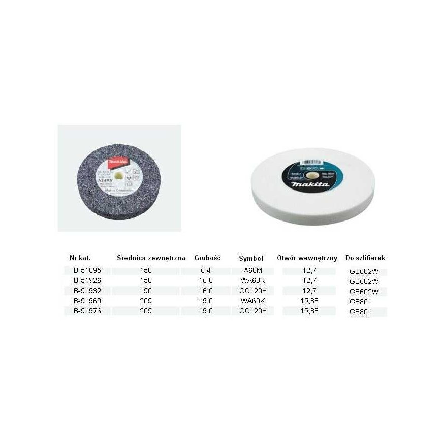 Galandimo diskas MAKITA 150x6,4x12,7mm A60M – 3