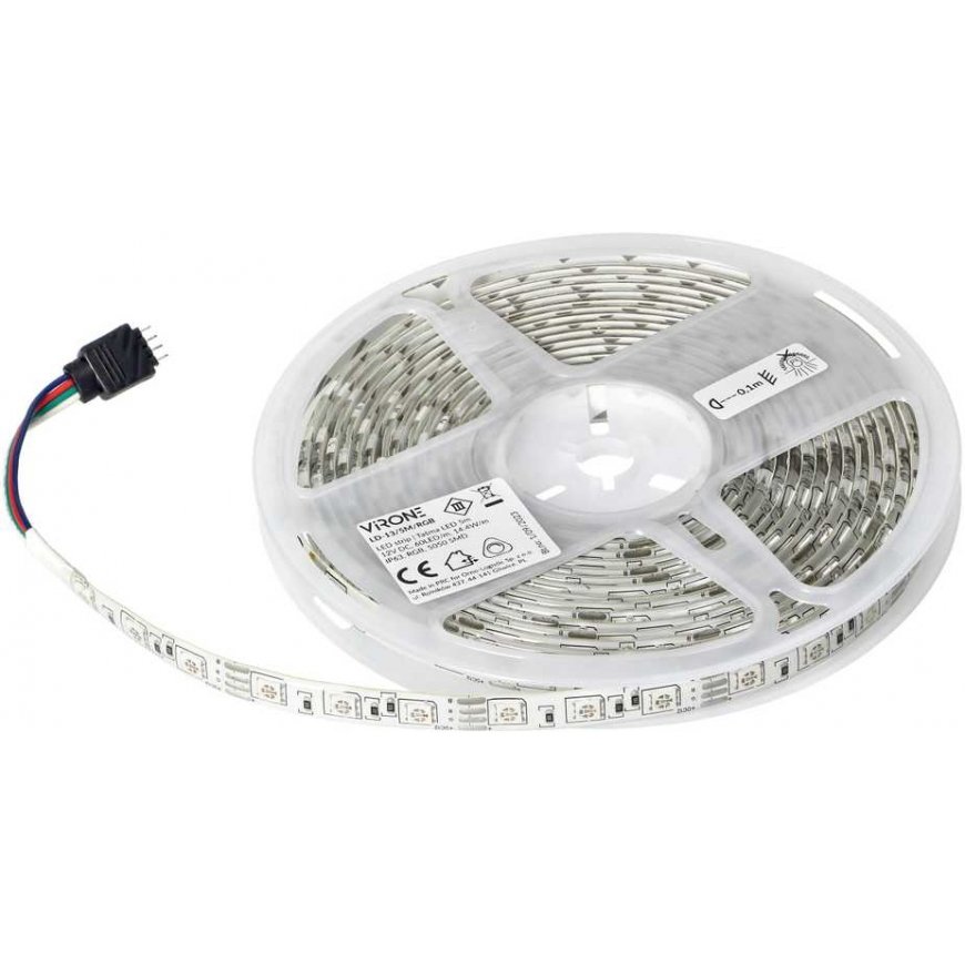 Orno Taśma LED 12V, 5050, 60L/m, 14.4W/m, IP63, RGB, 5m – 2