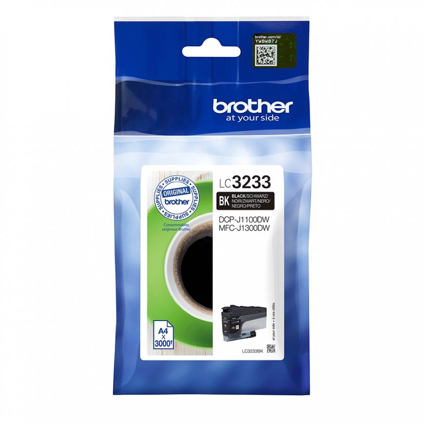 Brother LC-3233BK rašalo kasetė 1 vnt Originalus Standartinė išeiga Juoda