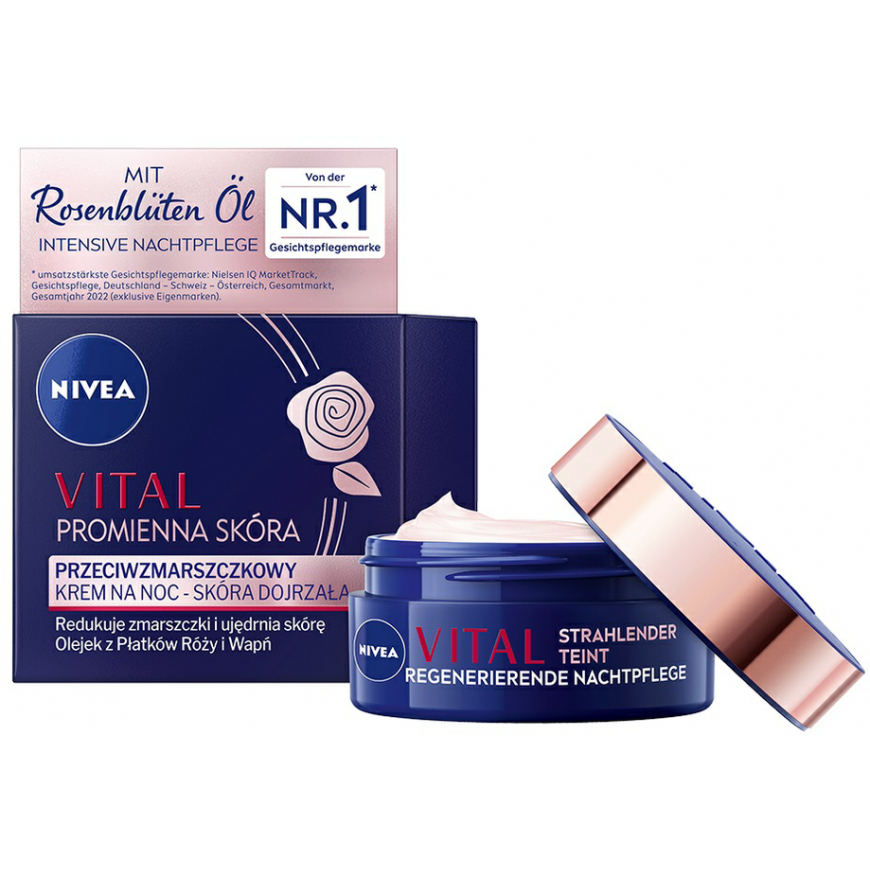 Nivea Vital Radiant Skin naktinis kremas nuo raukšlių 50ml – 2