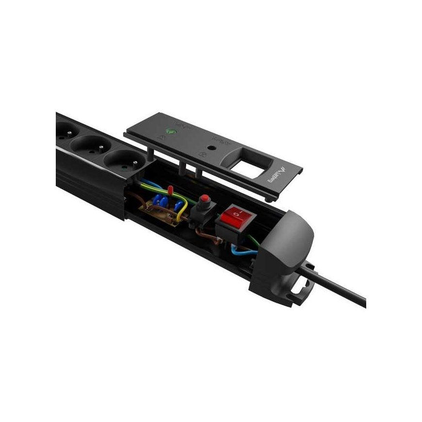 LISTWA ZASILAJĄCA LANBERG SP1 3M 5X 230V PL CZARNA – 2
