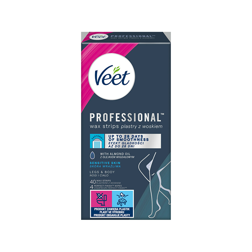 Veet Professional Wax Strips Depilatory Product moterims, 40 pc – 4