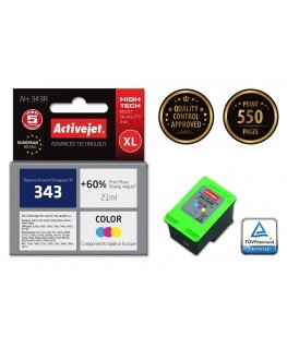 Activejet AH-343R tindikassett 1 tk Kokkusobiv High (XL) Yield Tsüaan, Magenta, Kollane