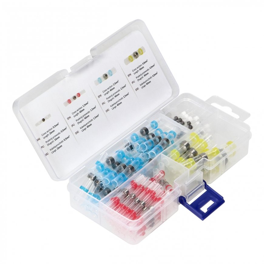 Orno Heat Shrink Sleeves set of heat shrinkable sleeves with tin, 100 pcs.