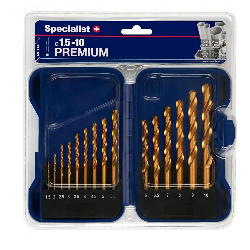 Grąžtas Specialist+ Titanium grąžtų rinkinys 1,5-10 mm 15 vnt – 4