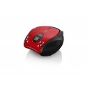 Lenco SCD-24 Skaitmeninis FM Juoda, Raudona MP3 atkūrimas