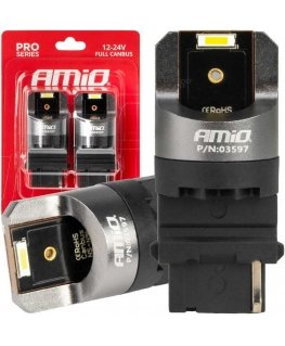 Żarówki led canbus pro series p27w t25 2x1860smd white 12v 24v amio-03597