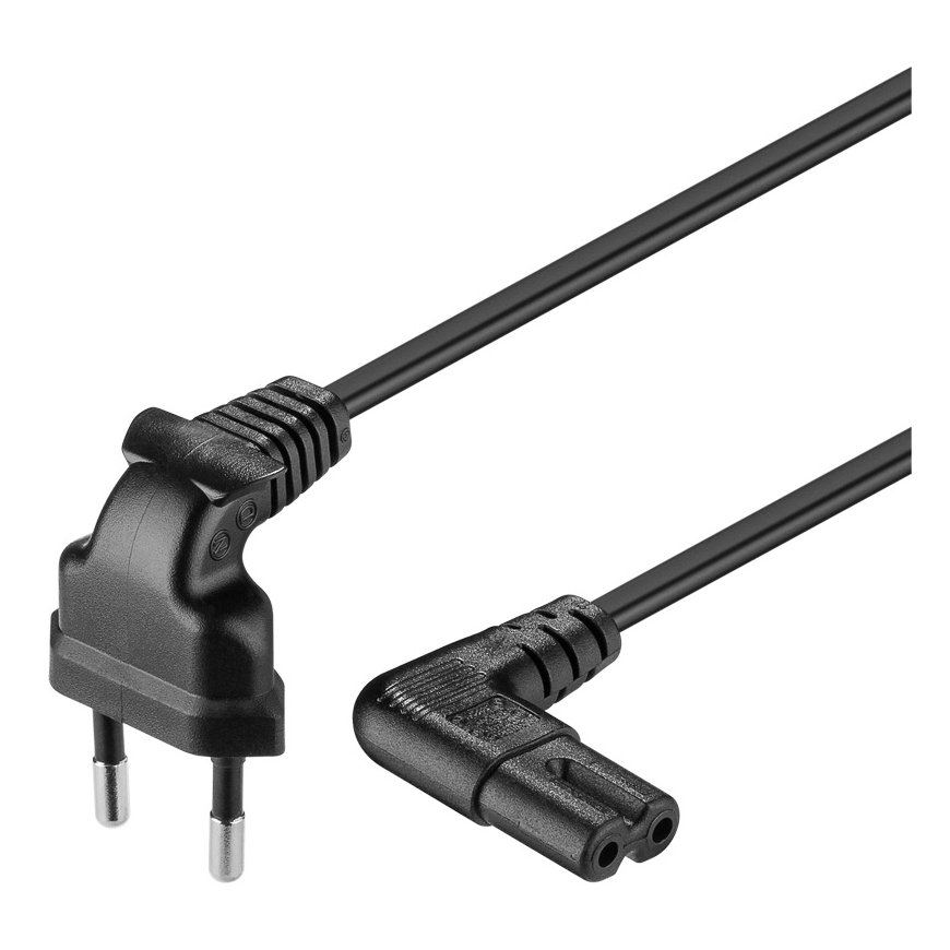 Goobay CEE 7/16 - IEC-60320-C7 Black 0.75 m CEE7/16 C7 coupler