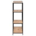 Actona Seaford Rack shelf Freestanding Paper, Steel Black, Oak