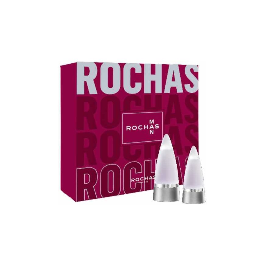 Rochas Man Eau De Toilette Spray, 100 ml Set 2 Pieces