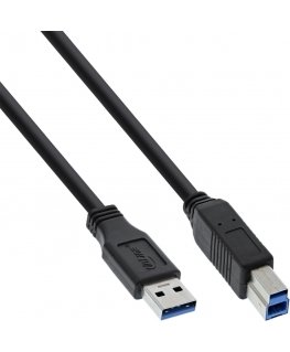 InLine 35330 USB kabelis 3 m USB 3.2 Gen 1 (3.1 Gen 1) USB A USB B Melns