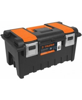 Tool box with compartments at the top and metal fasteners 56cm Truper®