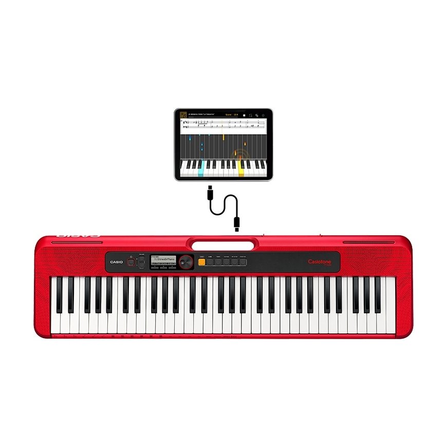 Casio CT-S200 MIDI tastatūra 61 taustiņi USB Sarkans, Balts – 3