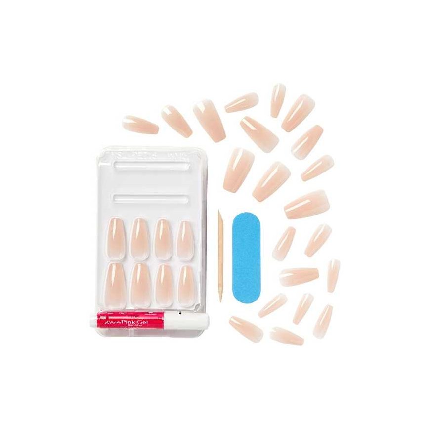 Kiss My Face Bare but Better Nails Nude Drama ( 28 pcs )