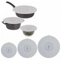 Silicone lid set of 3 Ø20|26|30cm grey