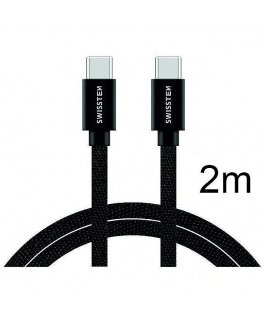 Swissten Textile Universal Quick Charge 3.1 USB-C to USB-C Data and Charging Cable 2m