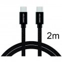 Swissten Textile Universal Quick Charge 3.1 USB-C to USB-C Data and Charging Cable 2m Swissten Textile Universal Quick Charge 3.1 USB-C to USB-C Data and Charging Cable 2m
