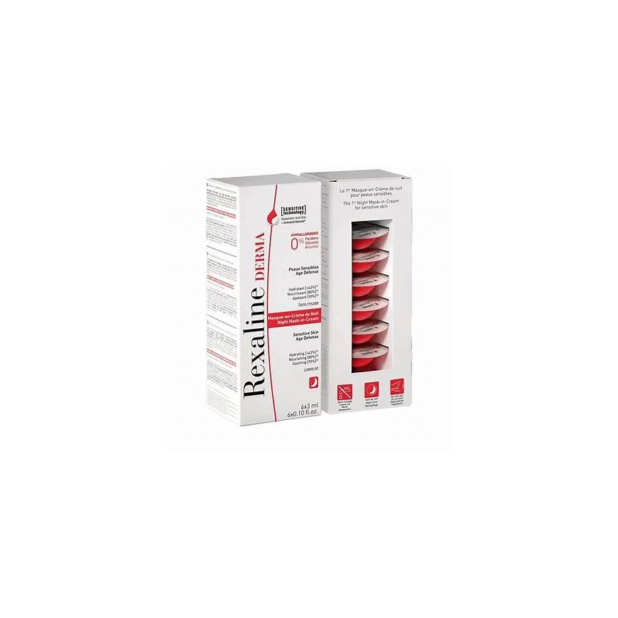 Rexaline Derma Night Mask-In-Cream 6 X 3ml