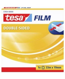 Tessa Double Sid. Tape 33m x 19mm transparent 57954