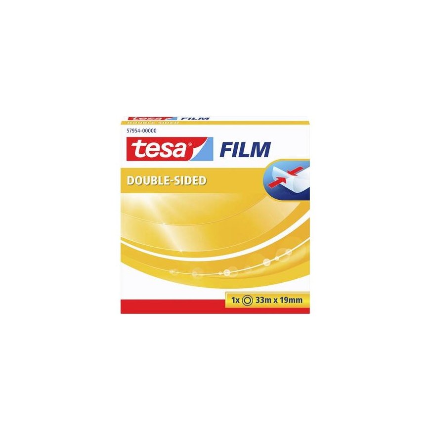 Tesa Double Sid. Tape 33m x 19mm transparent 57954