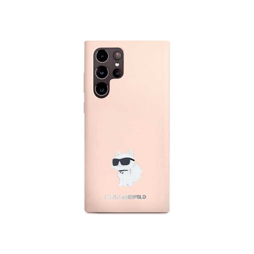 Case Karl Lagerfeld KLHCS23LSMHCNPP S23 Ultra S918 pink Silicone Choupette Metal Pin – 3