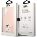 Case Karl Lagerfeld KLHCS23LSMHCNPP S23 Ultra S918 pink Silicone Choupette Metal Pin
