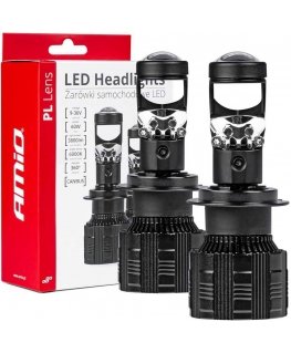 Żarówki samoukode led pl lens soczewka canbus h7 amio-03668