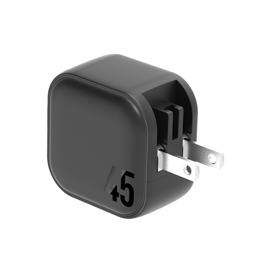 Case ENERGEA ład. network 2xUSB-C PD-PPS 45W 2C black/black US+EU Travelite GAN45 – 2