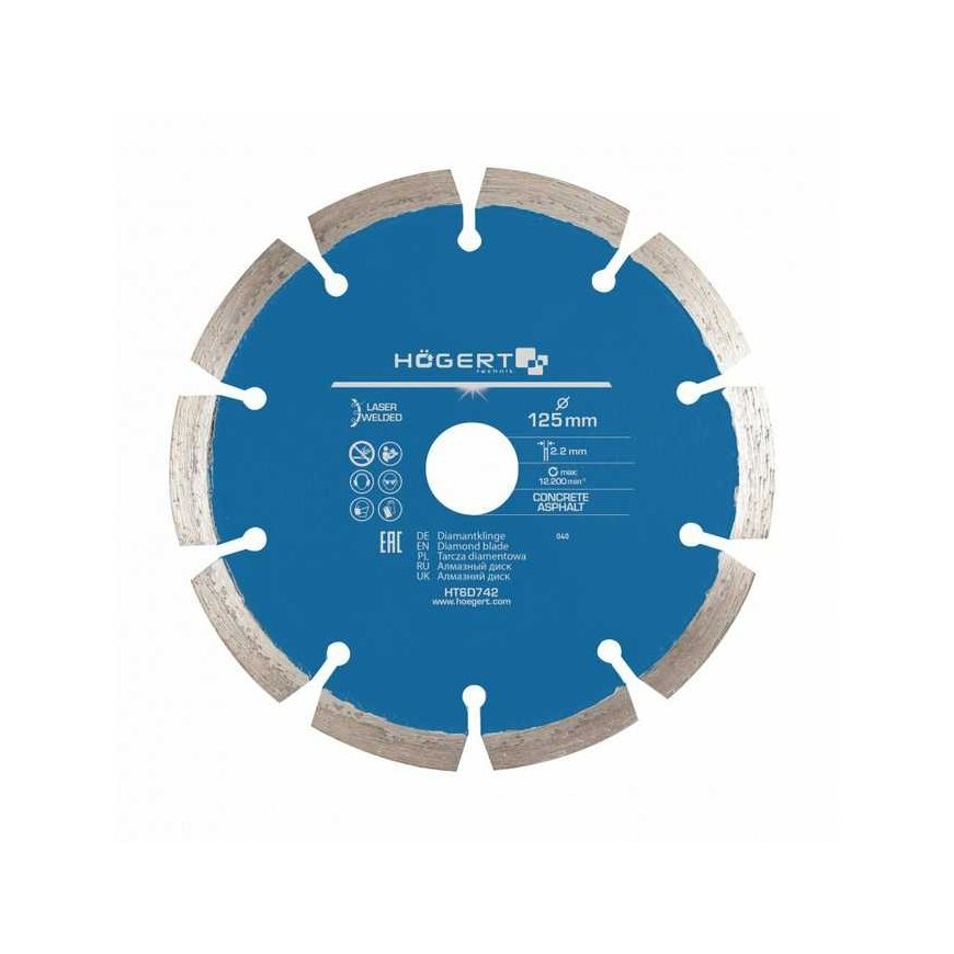 Diamond cutting disc Hogert HT6D742 125 mm – 2