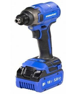 Impact wrench RawlPlug R-PID18-M2 18 V 2x2.0 Ah battery.