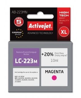 Activejet AB-223MN rašalas (Brother LC223M pakaitalas Supreme 10 ml raudonos spalvos)